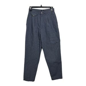 90's Lee Navy Houndstooth Cropped Straight Leg Pant Size 4P